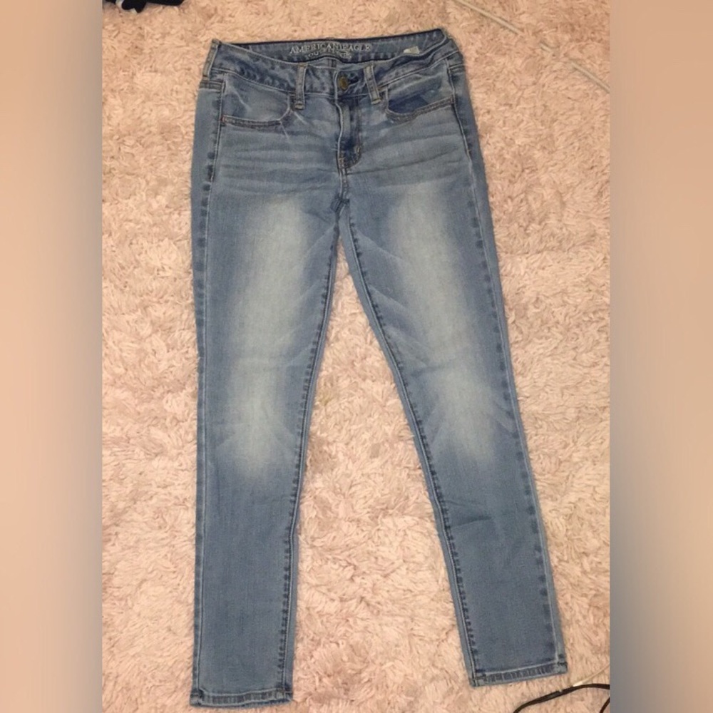 Light blue America eagle skinny jeans